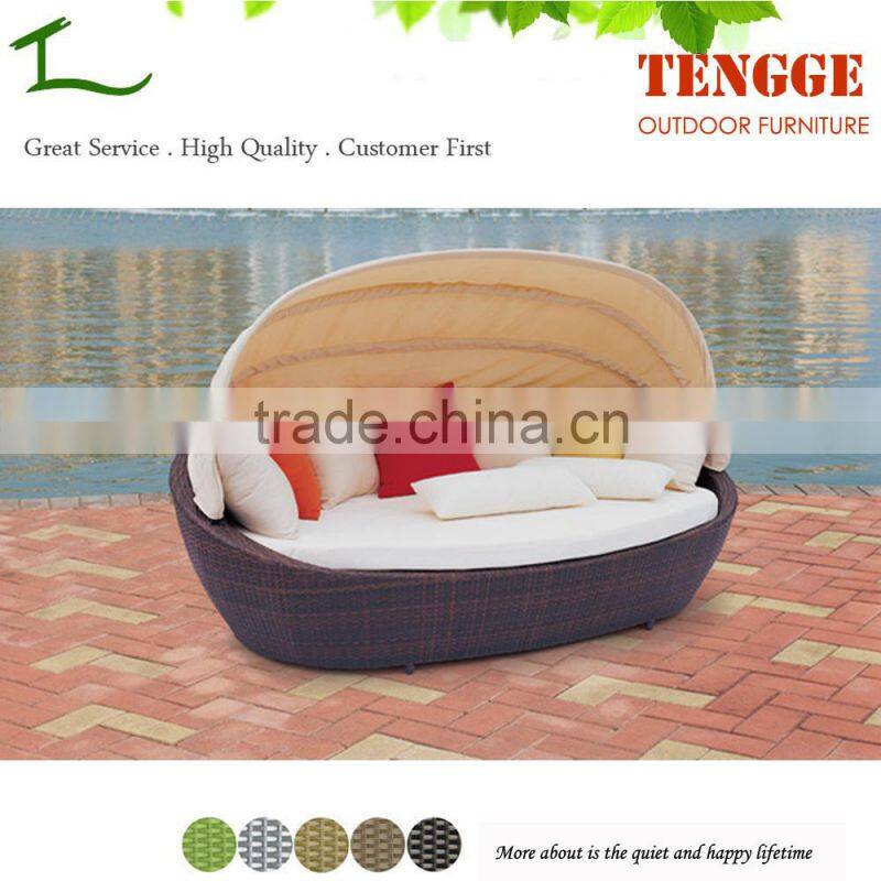 TG15-0027 Outdoor rattan daybed resin wicker outdoor daybed