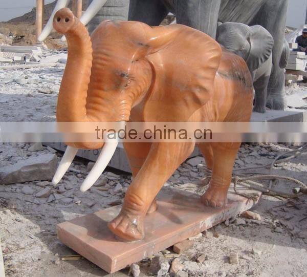 carving marble elephant statue for outdoor decoration