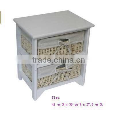 Cheap wicker basket storage shelves with 4 wheels