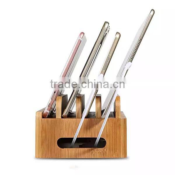 Personalized Desktop Mobile Phone Charging Bracket, Creative Wooden Storage Box