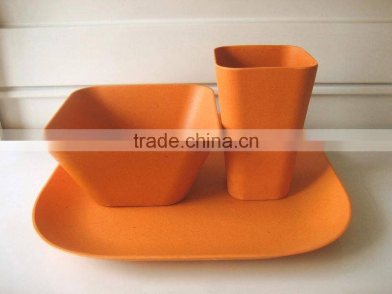 LFGB Certification Bamboo fiber plant fiber Dinnerware Sets