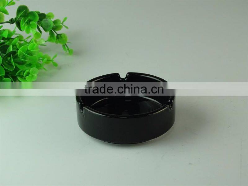 round black ceramic ashtray,cheap porcelain ashtray,ashtray in stock