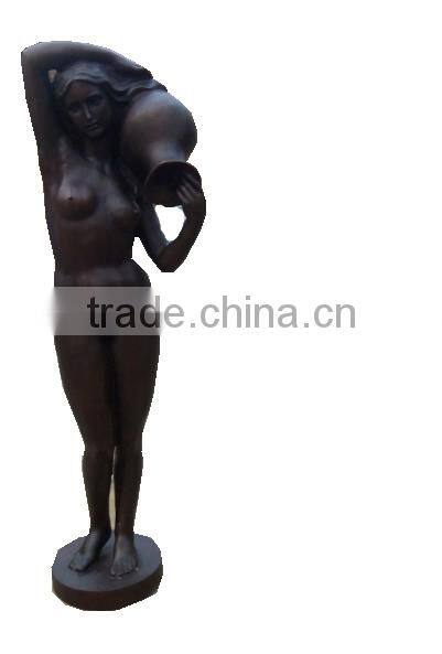 Bronze nude man casting statue