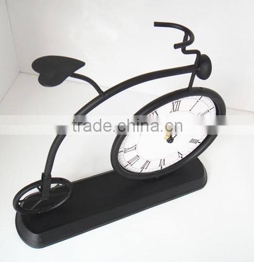 Metal old fashioned Bicycle Table Clock desktop clock