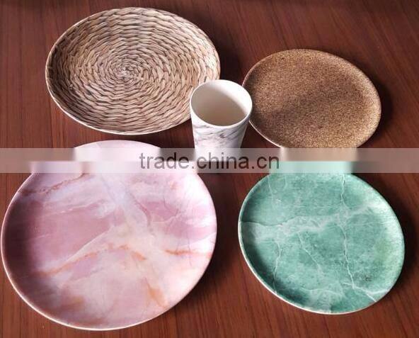 Hot-sell Eco Bamboo Fiber Plate with Print