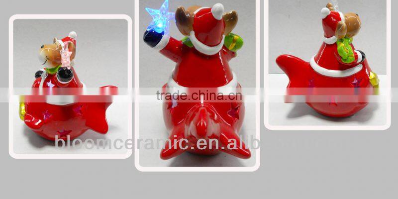 Home decoration ceramic decoration small led lights