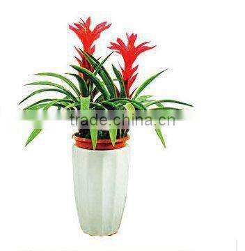 hot sale artificial red callalily artificial green plant with red flower in pot