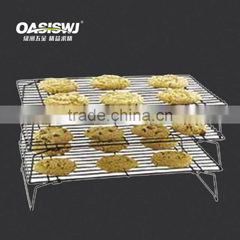 3 tiers metal bread cooling rack, black wire cooling rack