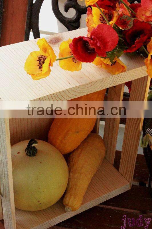 solid pine wood cheap wooden fruit crates for sale