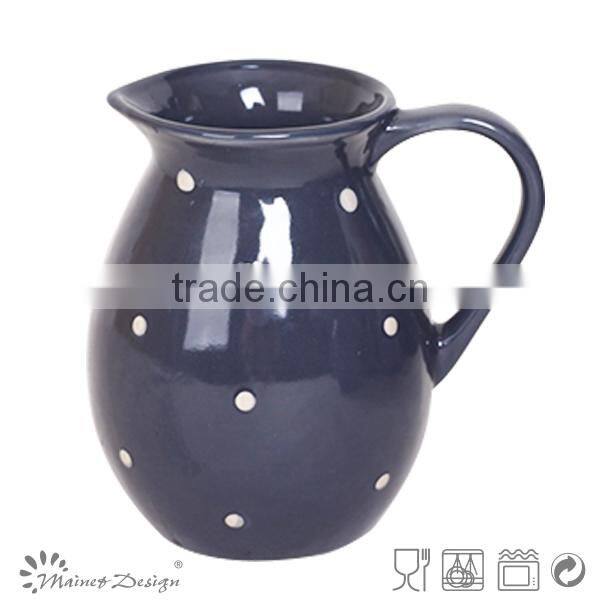 2016 Delicate Crockery Stoneware Houseware dots pattern Pitcher