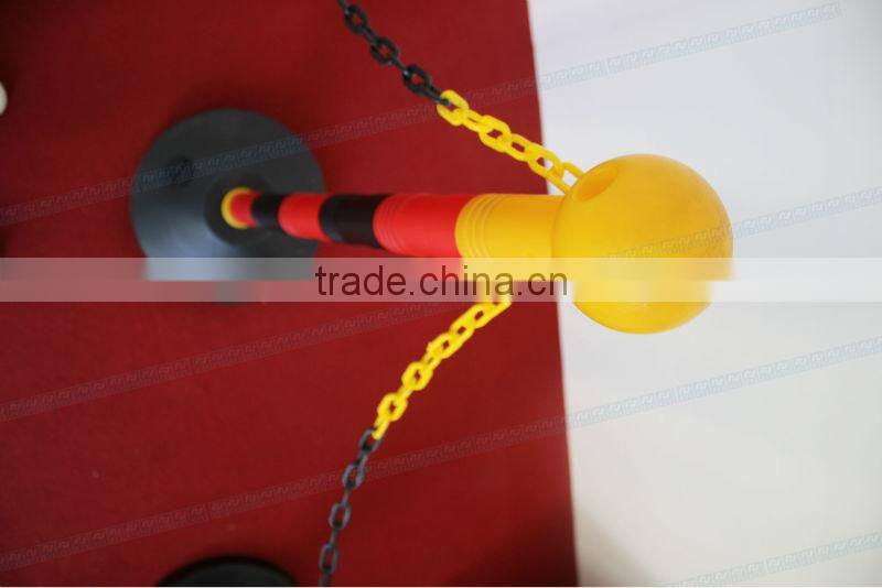 red/white Plastic Portable Post/Light Duty Plastic Stanchion & Chain
