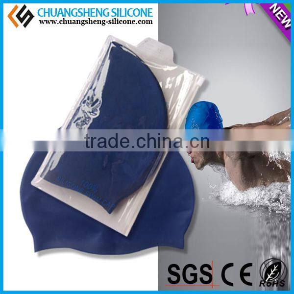 2015 best selling funny batman silicone swimming cap for long hair