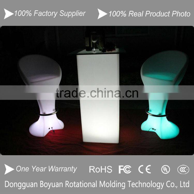 Hot sale modern 16 colors changeable waterproof led bar chair