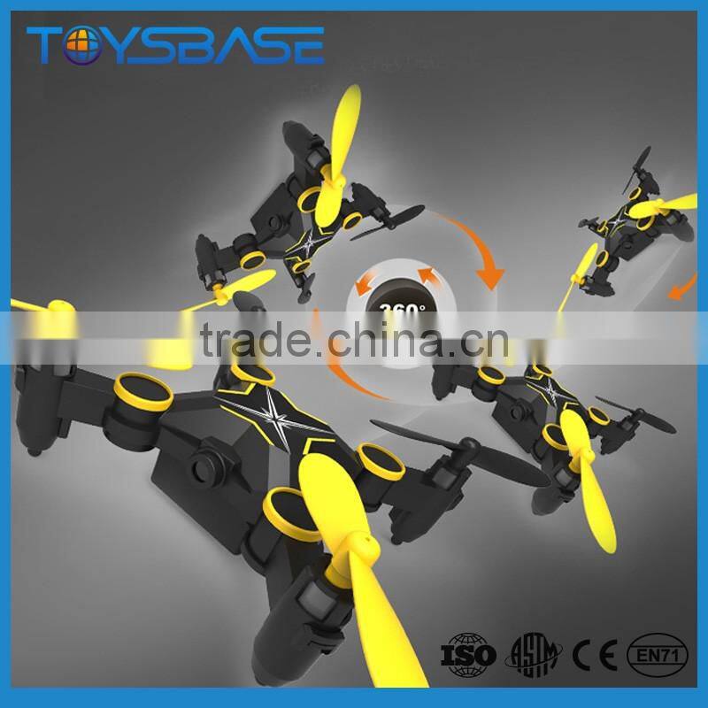 Selfie Dron LED Light 6 Axle Gyro Headless Quadcopter Pocket Foldable RC Aircraft Model Mini Dron