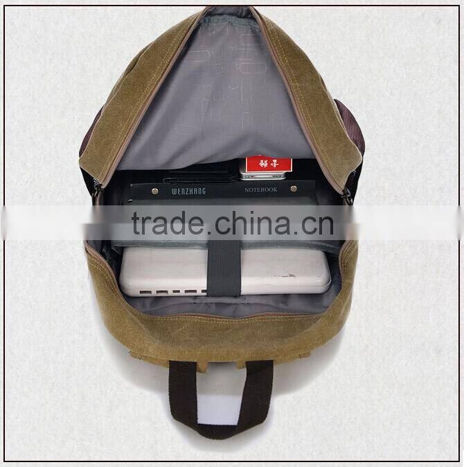 High quality canvas cheap cool backpack for students