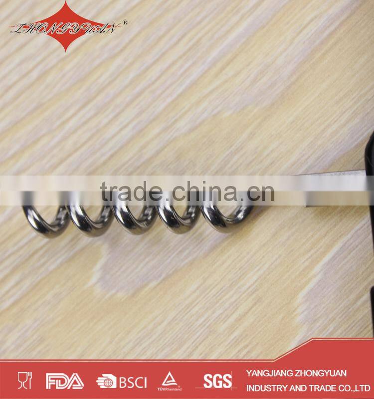 Stainless steel wine corkscrew wine opener with knife