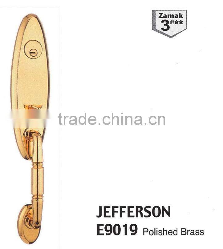 UL fire zinc alloy flower hotel American standard door lever handleset lock