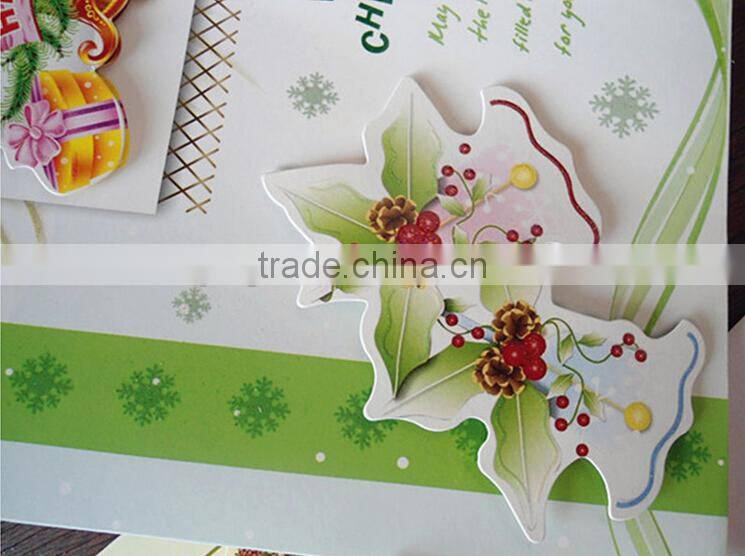 High Quality Paper Material Greeting Card Christmas Greeting Cards Handmade Paper Cut Christmas Greeting Cards Designs