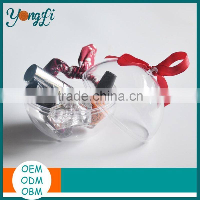 Transparent Hanging Flat Bottom Plastic Christmas Baubles Box