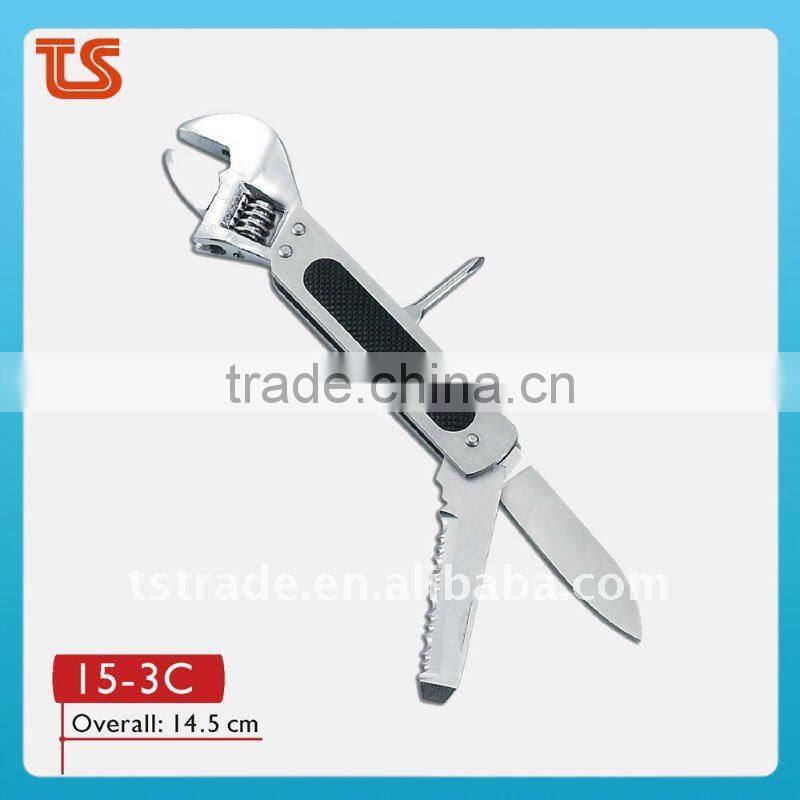 2014 new Stainless steel multi function pocket wrench tools 15-3B.