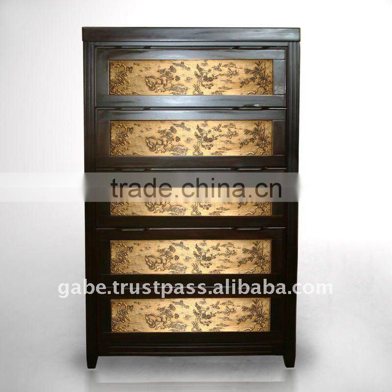 BUSAN CHEST OF DRAWERS WITH PAINTING FRONT