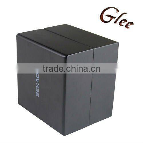 Screen logo black paint wooden watch box