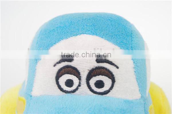 Blue cute mini stuffed plush car toy