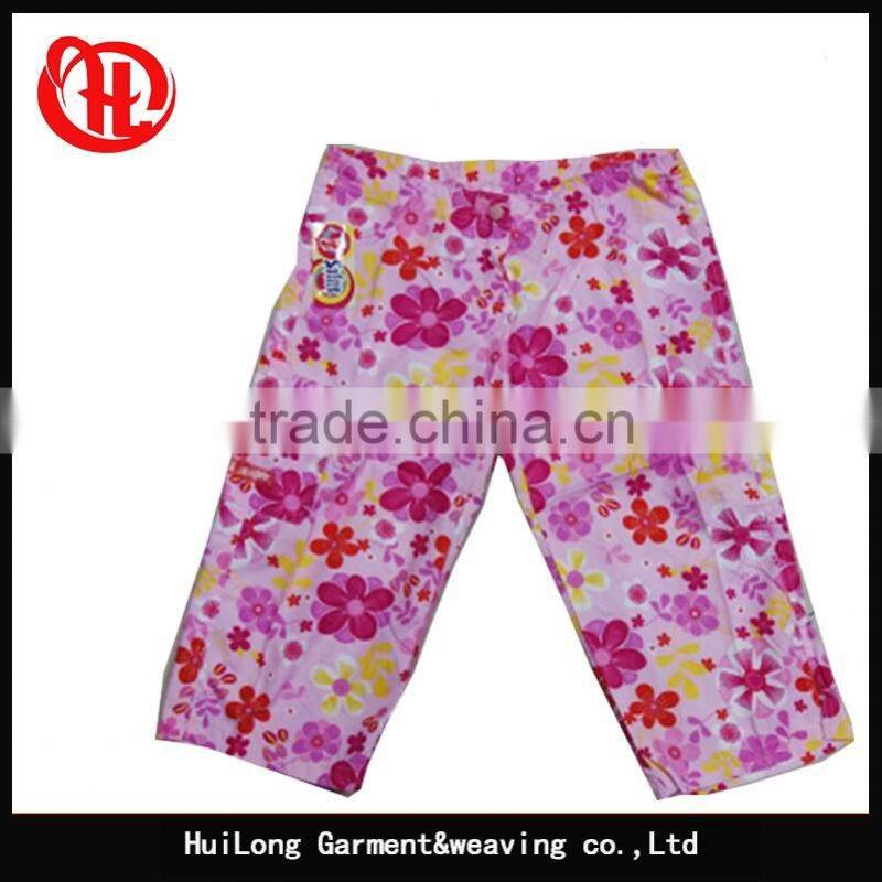 wholesale factory lady short pants printed floral stock women cheap shorts