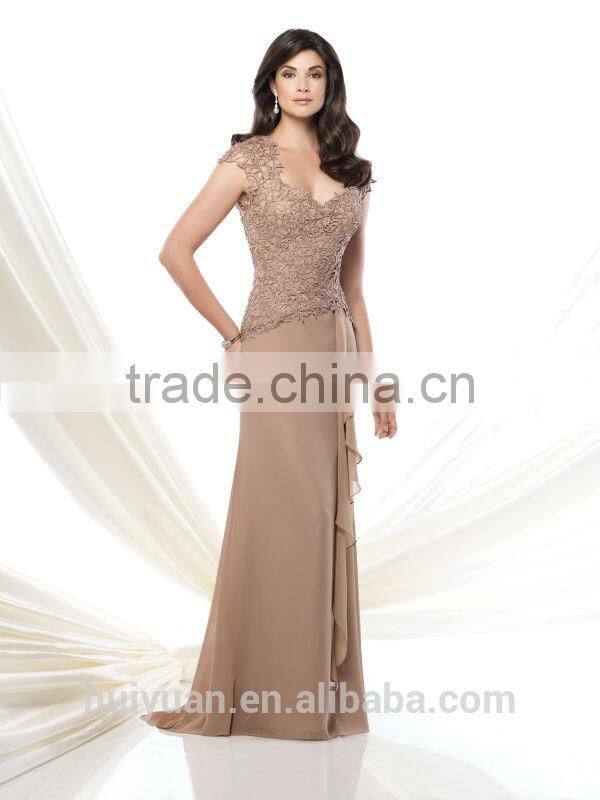 elegant chiffon cap sleeve lace v neck eastern bridal dresses