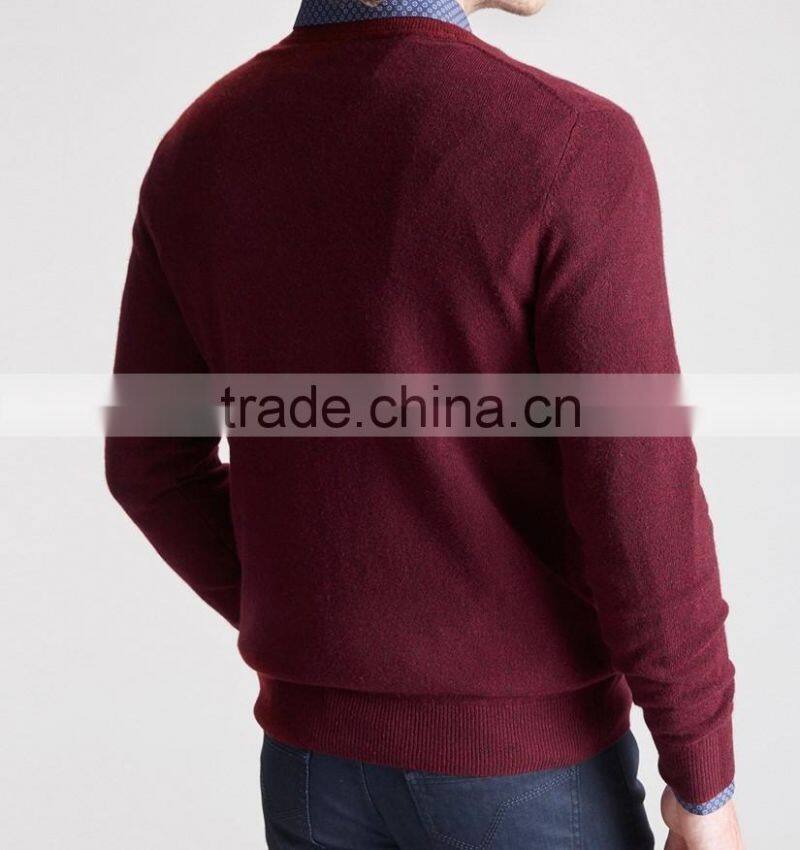 High Quality Men's v-neck cashmere sweater (BKNM13)