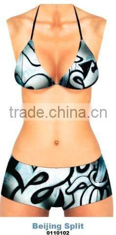 Beijing Split Bermuda Triangle Tie Bikini