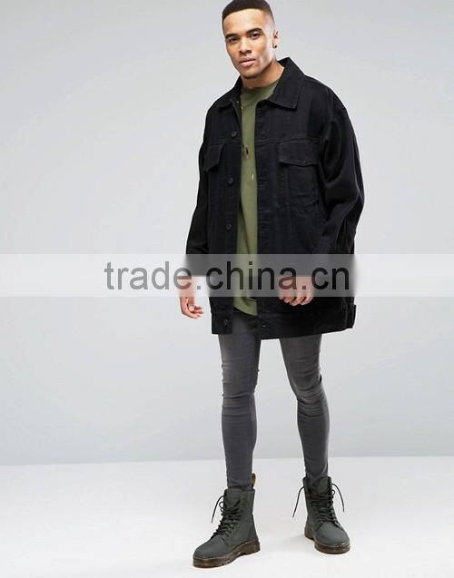 Customize men cheap 100% cotton super oversized jersey t-shirt with distressing and curved hem