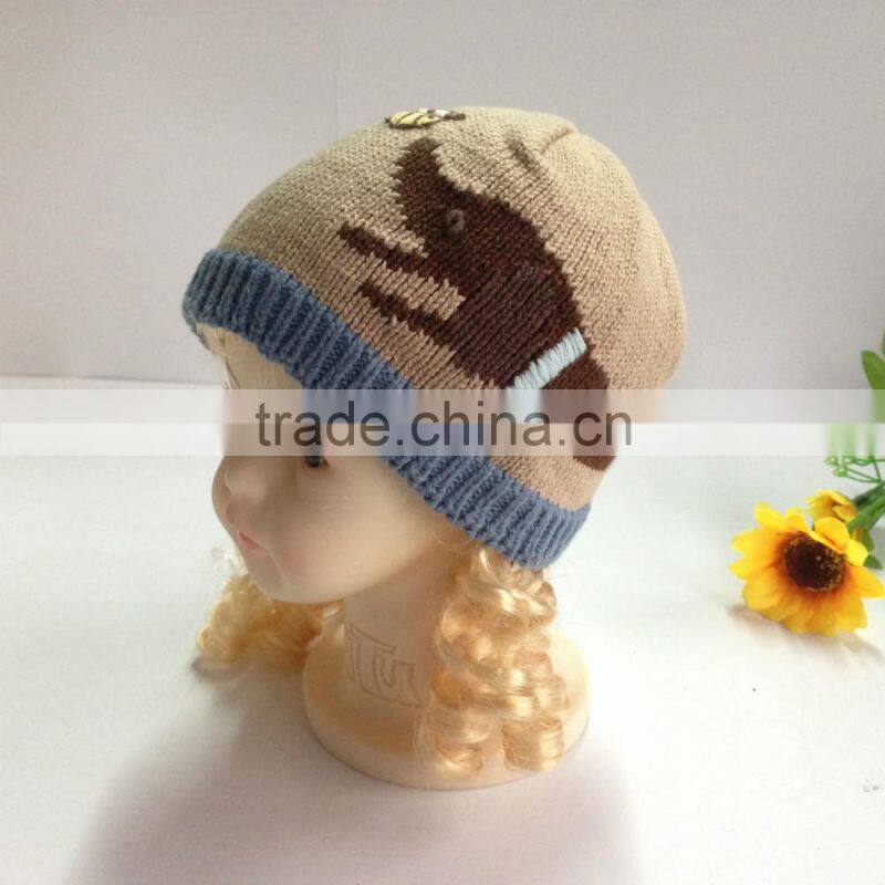 new acrylic lovely knitted baby hats factory