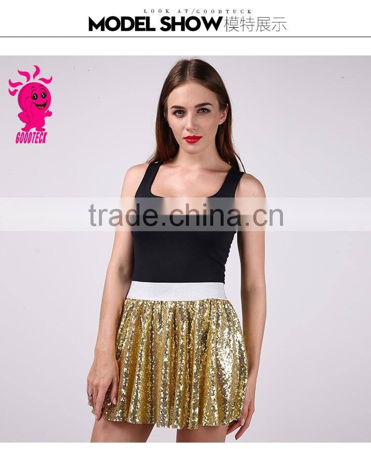 Latest skirt and blouse sexy pictures of mature women with short sequined tutu skirt