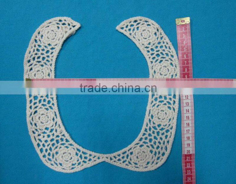 crochet cotton cutting neck collar beaded pattern design