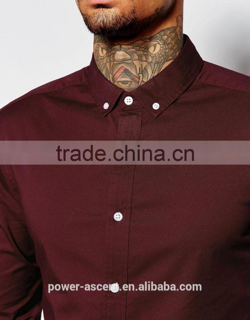 2016 men's new arrival latest formal plain shirts