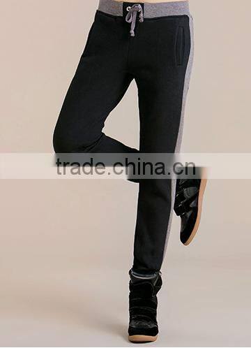 wholesale plain jogger pants good quality warm jogger pants cheaper customized CVC60/40cotton fleece