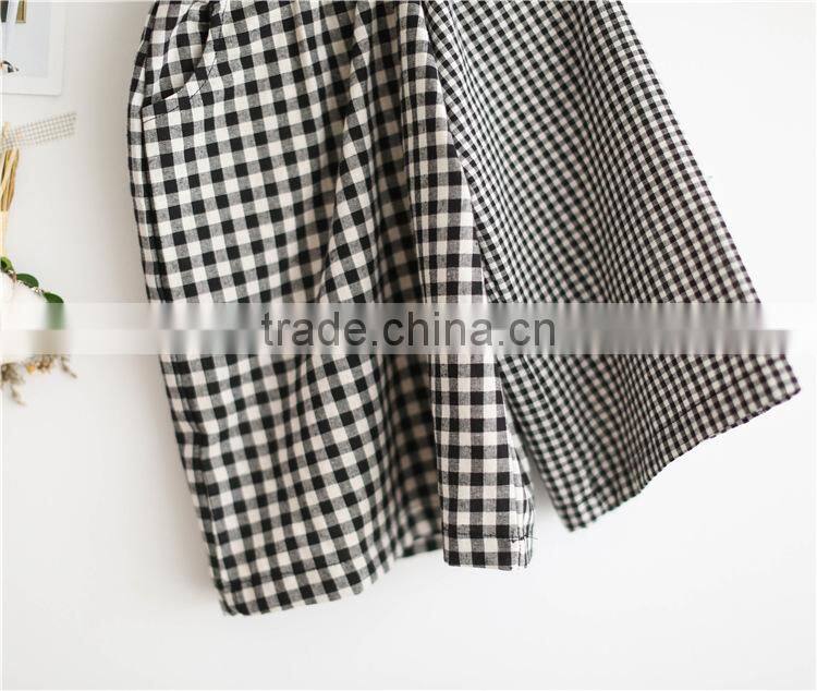 1-7 years Wholesale 2017 New Fashion Autumn Plaid Kids Wide Leg Pants (pick size )