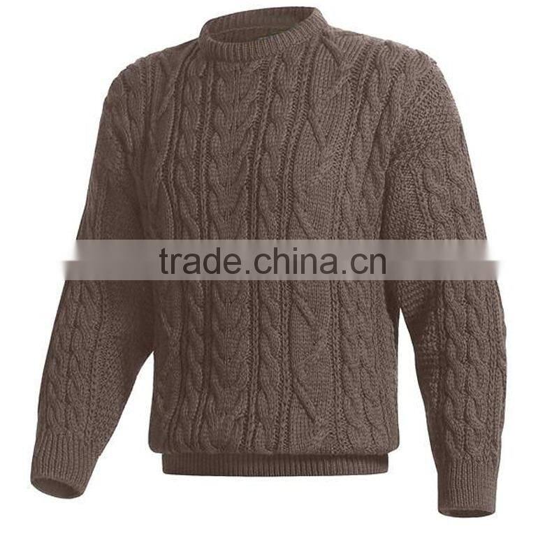 fashion classic pattern design mens pullover merino wool custom cable knit sweater