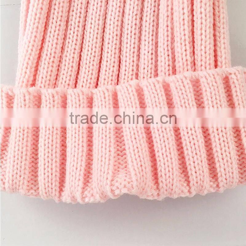 Myfur Premium Quality Natural Raccoon Fur Ball Attach Knitting Hat Wholesale