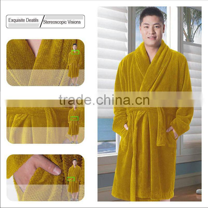 New Product of 100% Polyester Dressing Gown Man