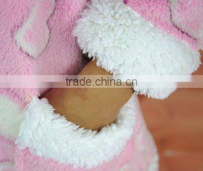 girl's 100%polyester coral fleecepajama/bathrobe