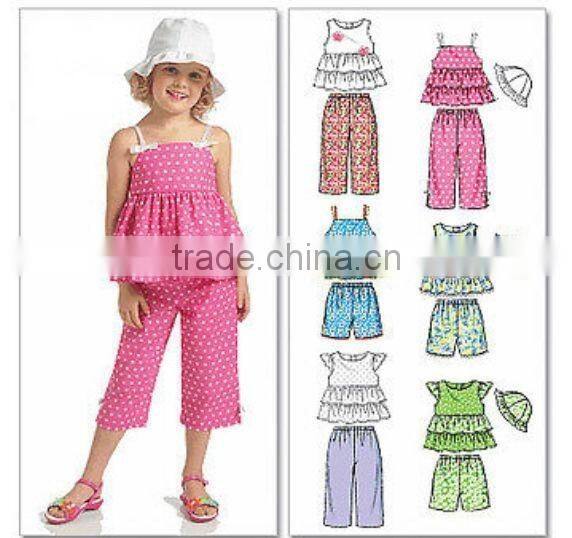 New arrive Hot Sale! cute charming apperal wholesale baby swing top and bloomer set