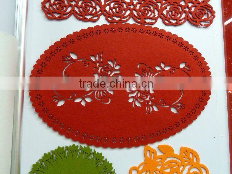 Hot felt placemats with coaster