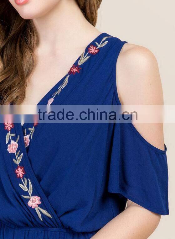 Sexy plus size embroidered club rompers for women