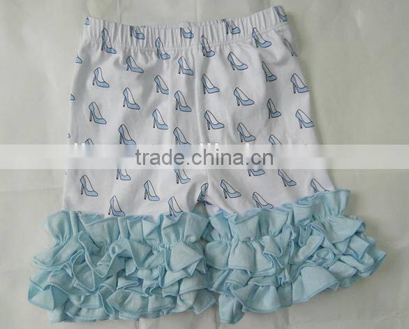 Factory price wholesale Summer stripe ruffle baby harem pants girls' fashion shorts series