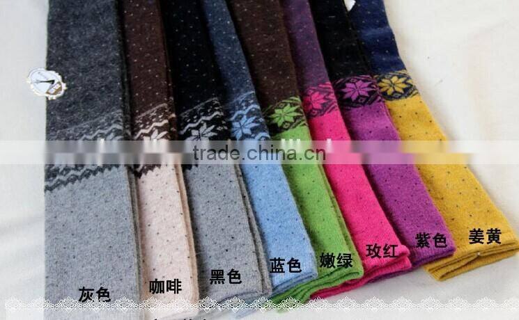 2014 fashion accessories jacquard knit leg warmers wholesale