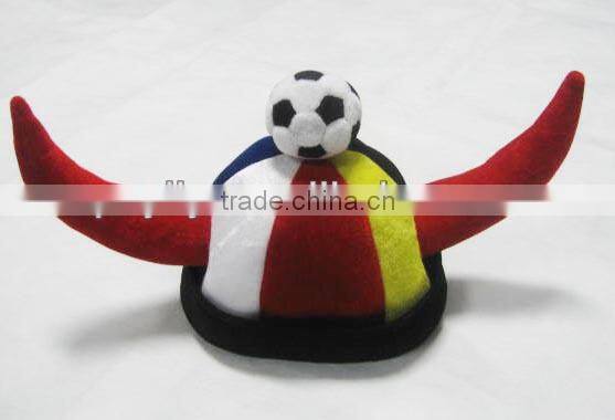 factory sale 2014 football and horn style world cup caps and hats