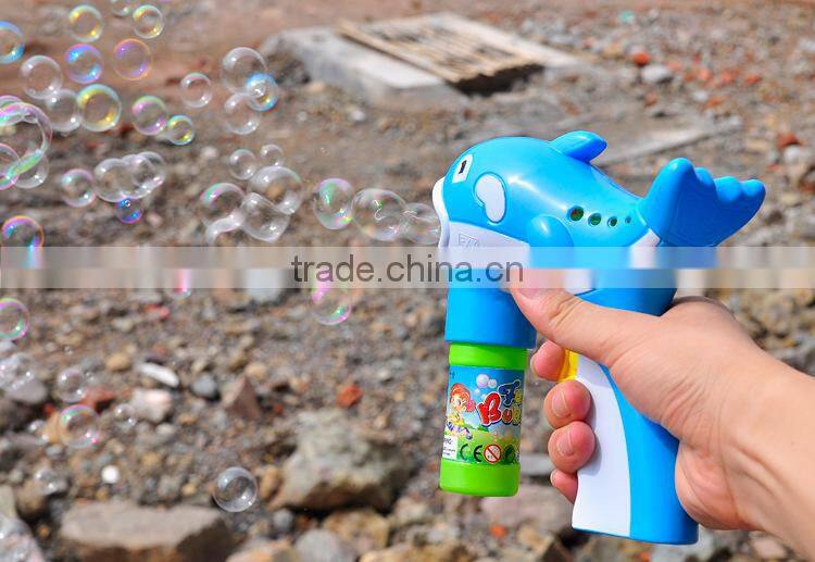 2 Bottles Dolphin Toy Manual Bubble Gun Toy