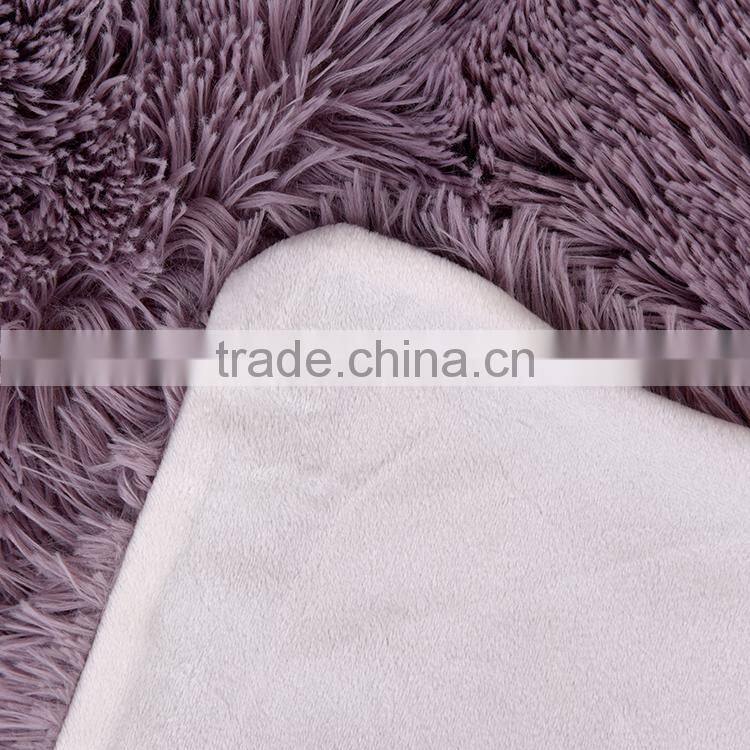 fashion pattern pv long pile fake fur throw micromink blanket